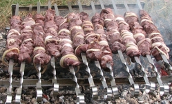 Ажьы дзны - шашлык из свежего мяса